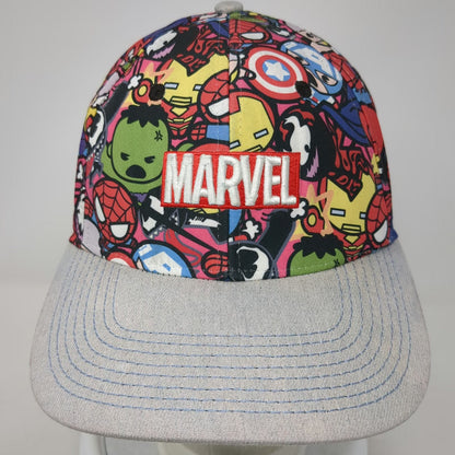 Marvel Baseball Cap Red One Size Allover Print Characters Patch Superhero Hat