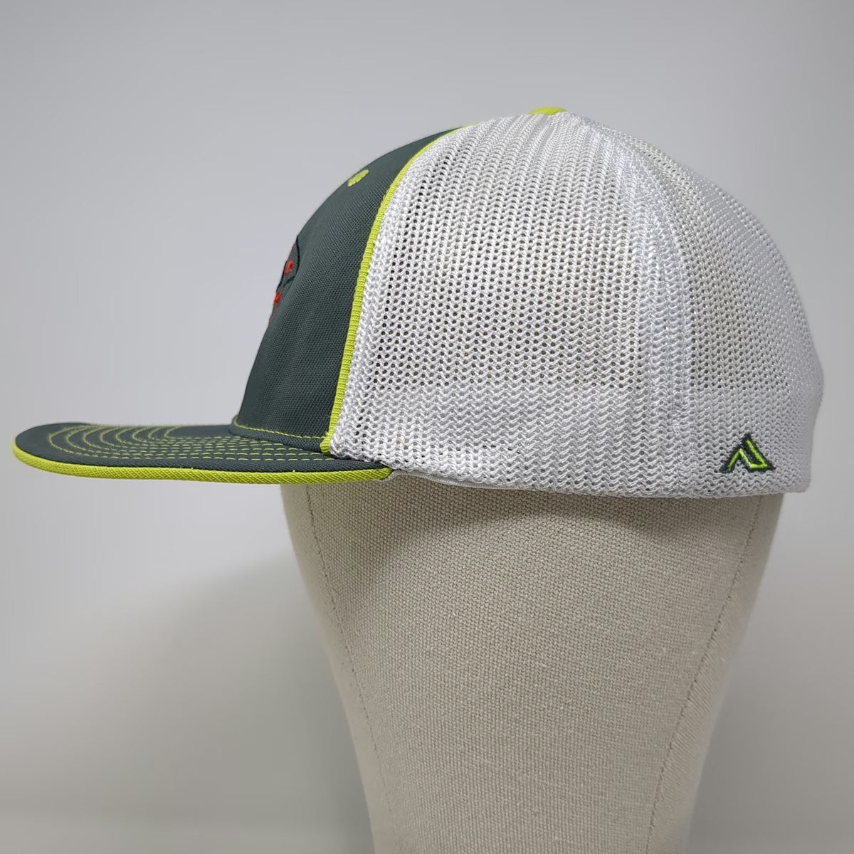 Pacific Headwear Baseball Cap Gray 8 Mesh Aztec Welding Fitted Yellow Stitch Hat