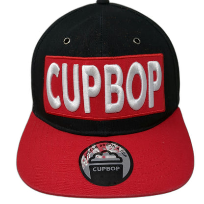 Cupbop Snapback Hat Black Red One Size Korean BBQ Restaurant Shhh Just Eat