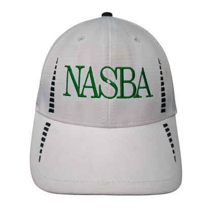 NASBA Strapback Golf Hat White One Size Solid Embroidered Cap America