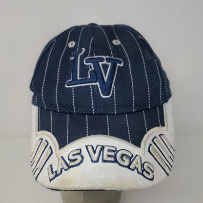 Koskash Headwear Men's Strapback Hat Blue White Size 48CM Embroidered Las Vegas