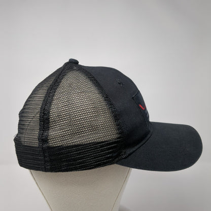 USA Flag Snapback Trucker Hat Black One Size Adjustable Mesh Back Patriotic