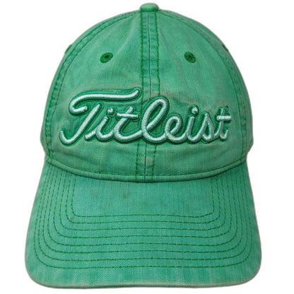 Titleist Baseball Cap Green One Size Slideback Script Logo Golf Adjustable Hat