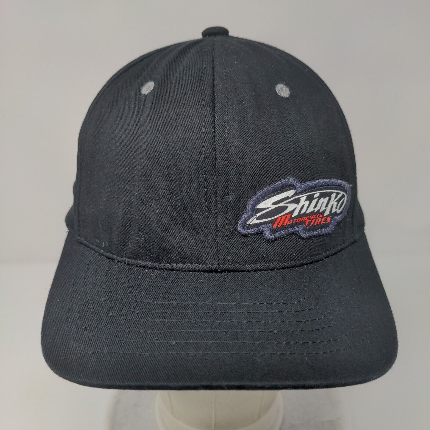 Shinko Motorcycle Tires Slideback Hat Black OSFA Adjustable Embroidered 6 Panel