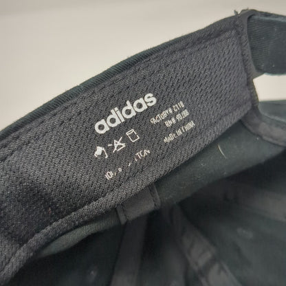 adidas Baseball Cap Black One Size Strapback Tonal Embroidery Curved Brim Hat
