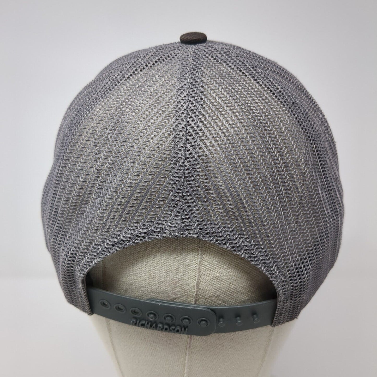 NB Snapback Mesh Back Trucker Hat Black One Size Embroidered Letters