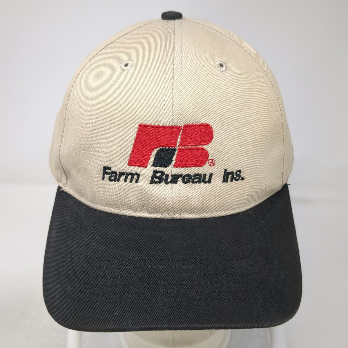 Richardson Baseball Cap Beige One Size Farm Bureau Ins. Logo Contrast Brim Hat