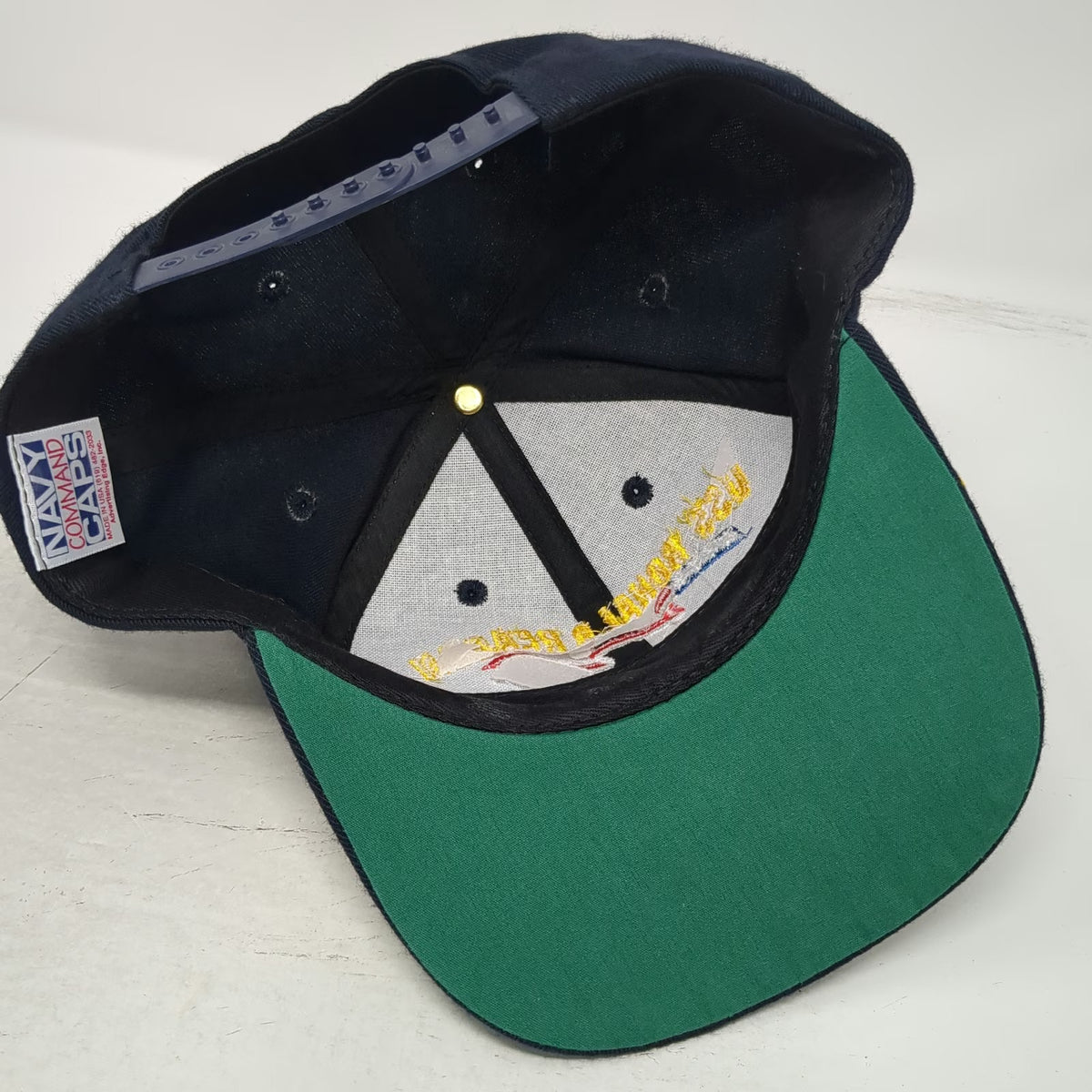 Navy Command Caps Snapback Blue One Size USS Ronald Reagan CVN 76 Oak Leaf Hat