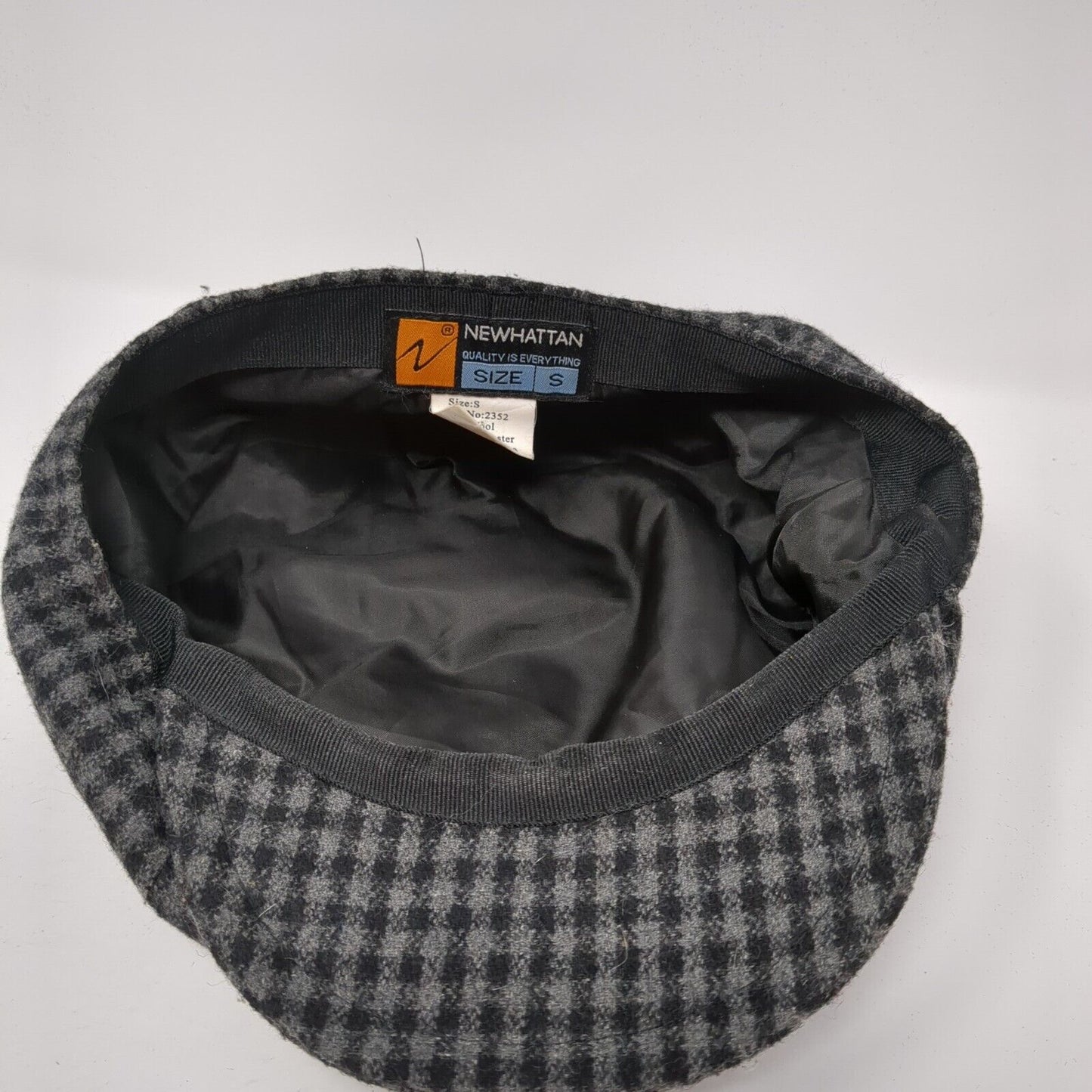 Newhattan Newsboy Cap Multicolor Small Gingham Lightweight Wool Blend