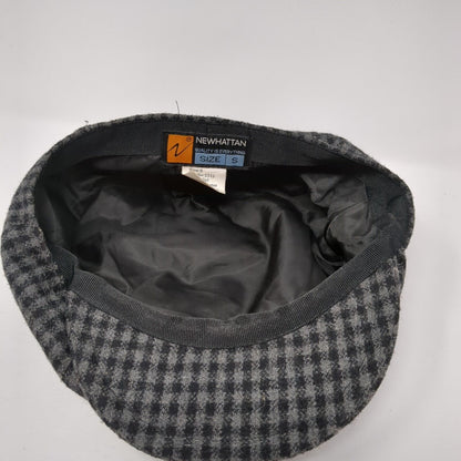 Newhattan Newsboy Cap Multicolor Small Gingham Lightweight Wool Blend