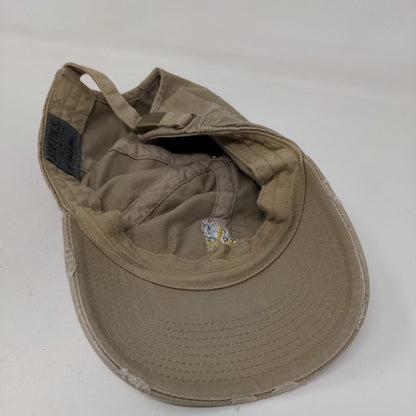 KB Ethos Men's Slideback Hat Tan Adjustable Embroidered Prayer Logo Catholic