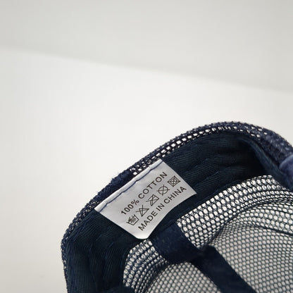 Hot Mess Just Doing My Best Ponyback Trucker Hat Blue OS Mesh Back Distressed