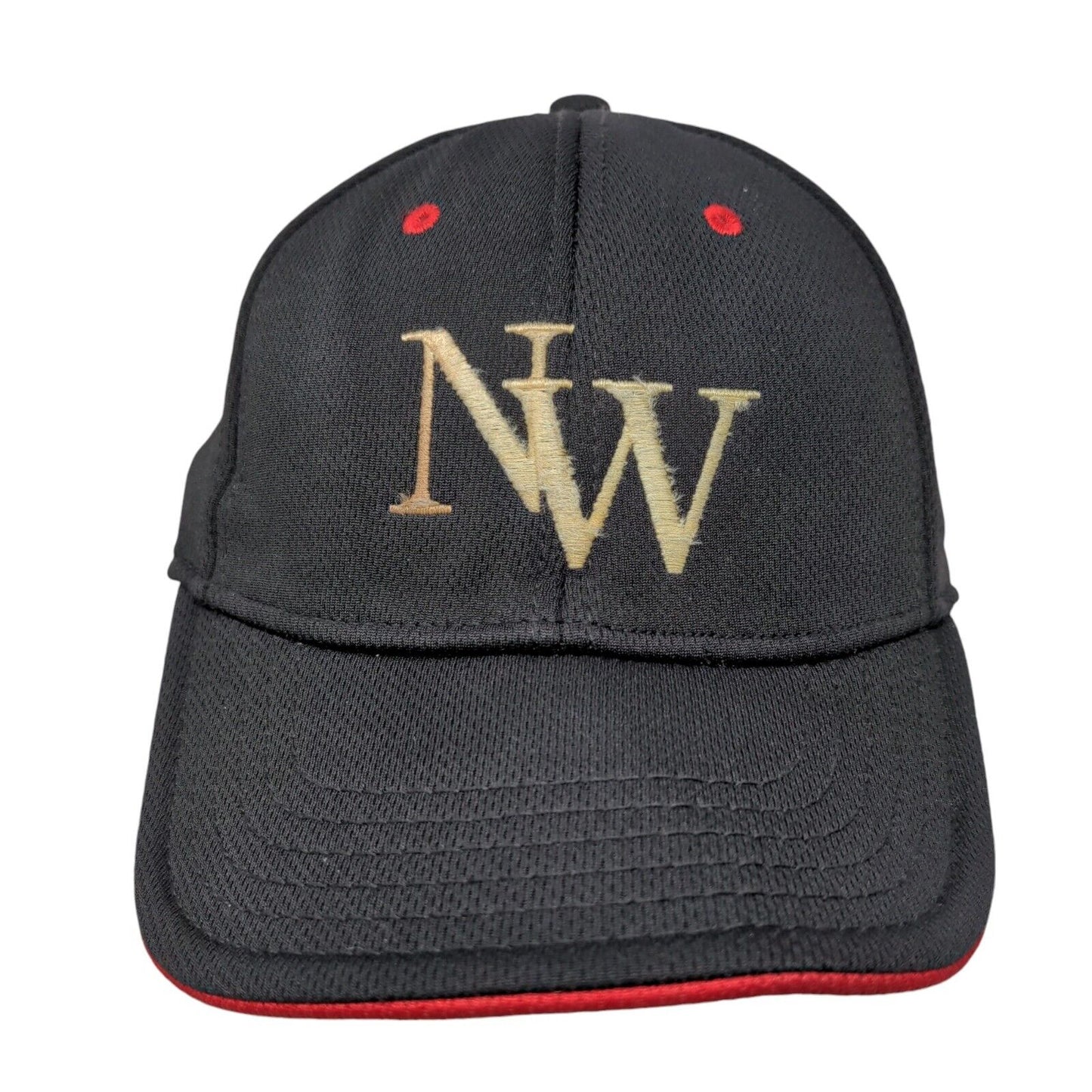 NW Fitted Hat Black Small/Medium Embroidered Solid 6 Panel Otto Flex