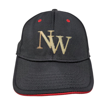 NW Fitted Hat Black Small/Medium Embroidered Solid 6 Panel Otto Flex