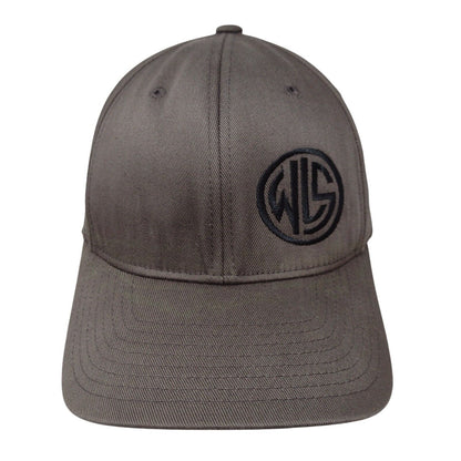 WLS Embroidered Fitted Hat Gray Large-XL Solid Flexfit Yupoong