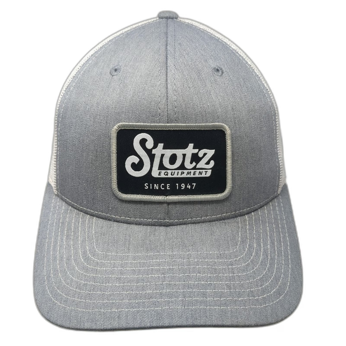Richardson Trucker Hat Gray S Stotz Equipment 1947 Mesh Snapback Patch