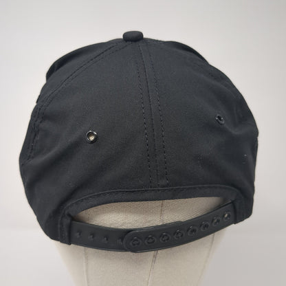 Simplot Snapback Hat Black One Size Adjustable Embroidered Solid 6 Panel