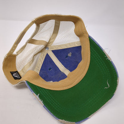 You Don't Scare Me I Have Kids Trucker Hat Blue OS Mesh Back Distressed Headmost