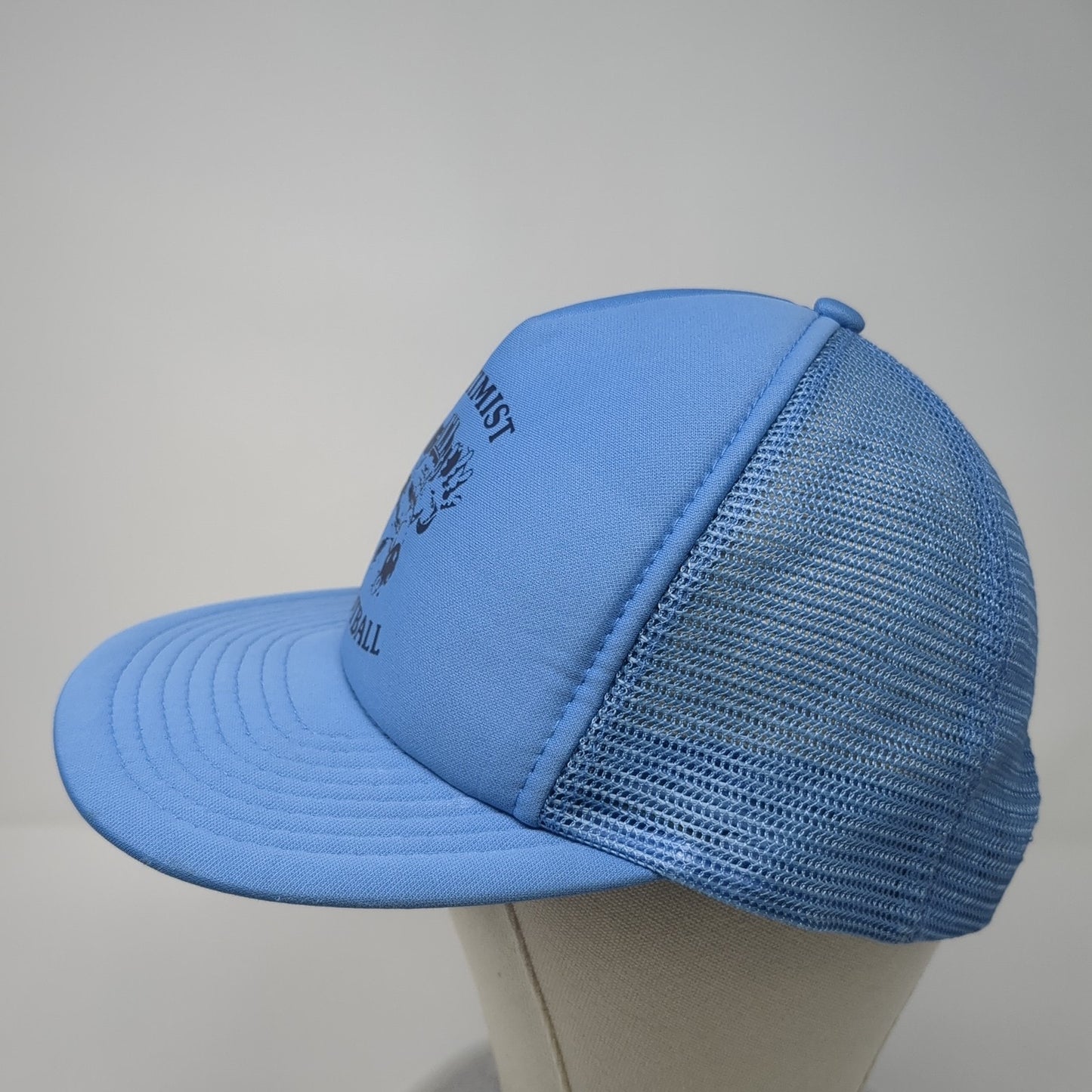 Optimist Football Snapback Trucker Hat Blue OS Adjustable Mesh Back 6 Panel