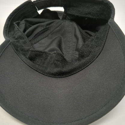 Nike Baseball Cap Black One Size White Swoosh Performance Strapback Hat Running
