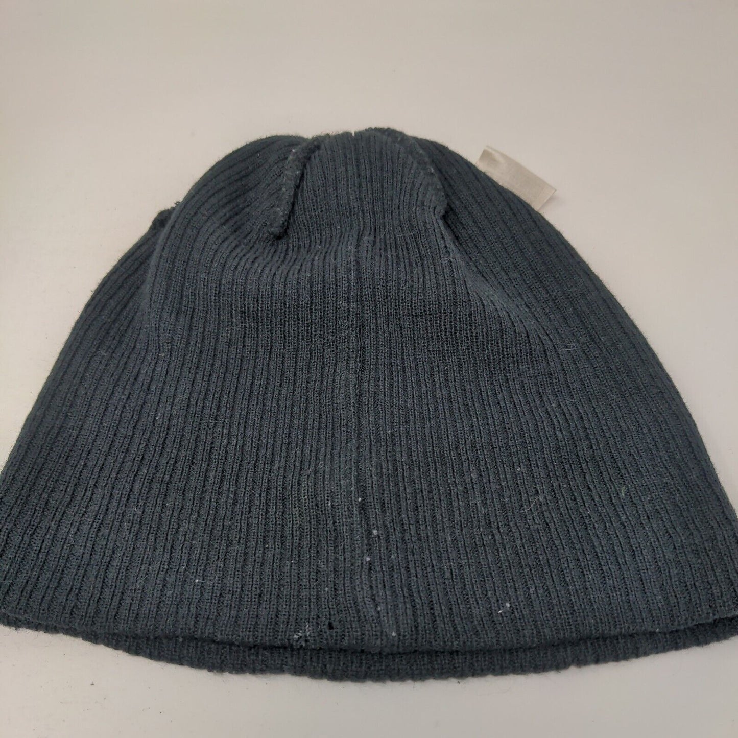Champion Beanie Hat Black OSFA Stretch Knitted Embroidered Logo Cuffed