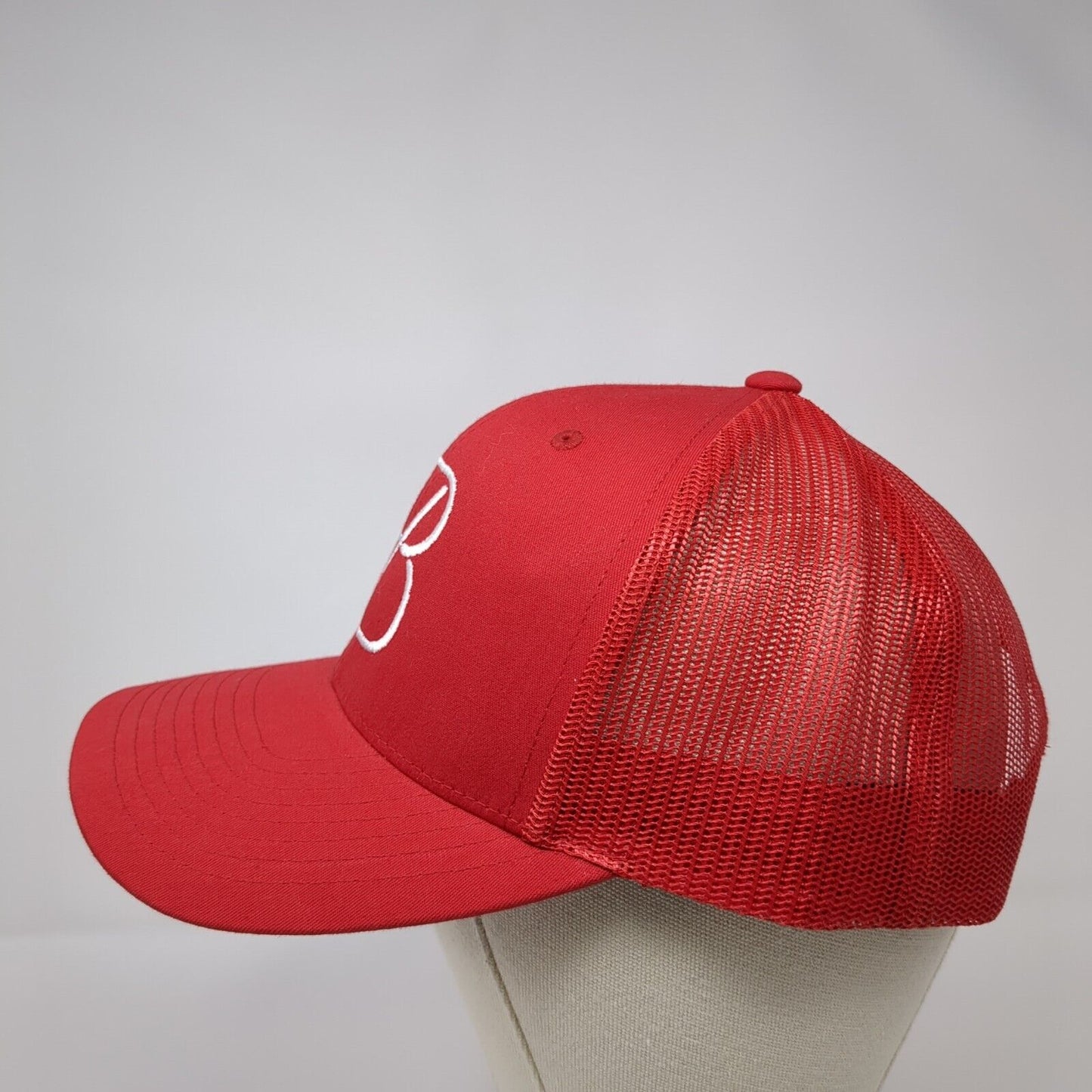 YB Snapback Mesh Back Trucker Hat Red OSFA Solid The Classics Yupoong