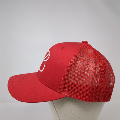 YB Snapback Mesh Back Trucker Hat Red OSFA Solid The Classics Yupoong