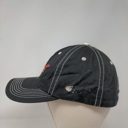 Greg Norman Strapback Hat Black OSFA Adjustable Embroidered 6 Panel