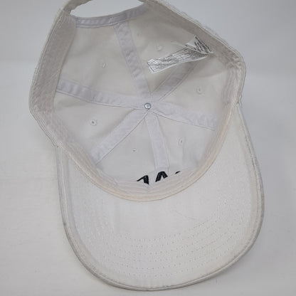 DAD. Slideback Baseball Cap White One Size Adjustable Embroidered 6 Panel
