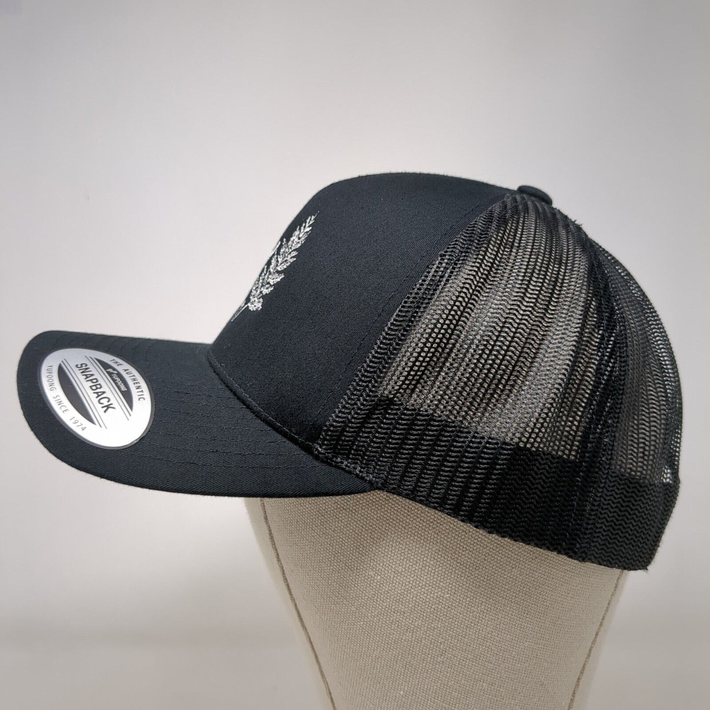 CS Cedar And Sage Snapback Trucker Hat Black OSFA The Classics Yupoong