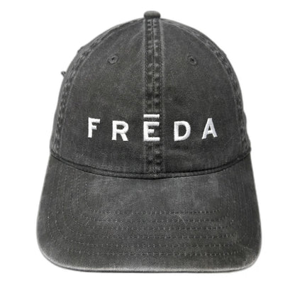 Freda Salvador Baseball Cap Gray One Size Cotton Embroidered Slideback Logo Hat
