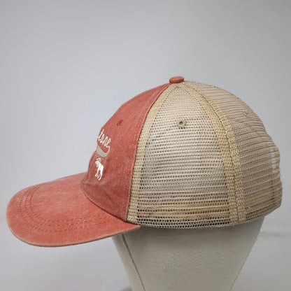 Best of Yellowstone Trucker Hat Orange One Size Mesh Moose 1872 Embroidered