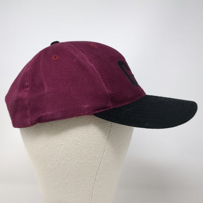 Cyrk Snapback Red Black One Size Hat Caterpillar Logo Embroidered Cotton