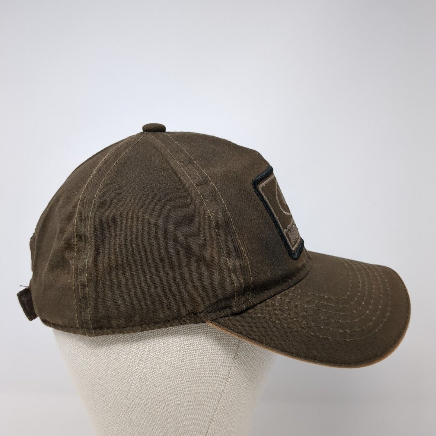 Mossy Oak Strapback Hat Brown One Size Adjustable Embroidered Outdoor Cap