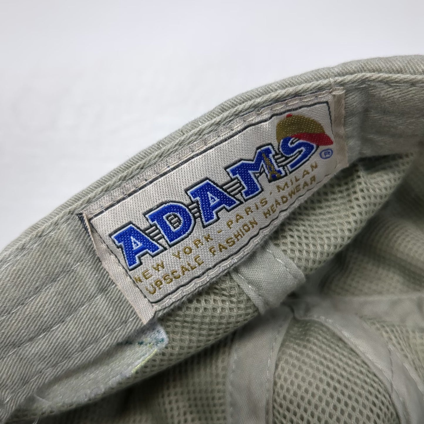 Adams Baseball Cap Gray Blue One Size Leather Strapback Garden Gurus LLC Hat