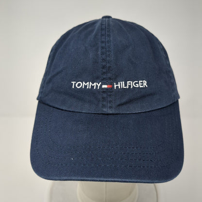 Tommy Hilfiger Slideback Hat Blue One Size Adjustable Embroidered 6 Panel Cotton