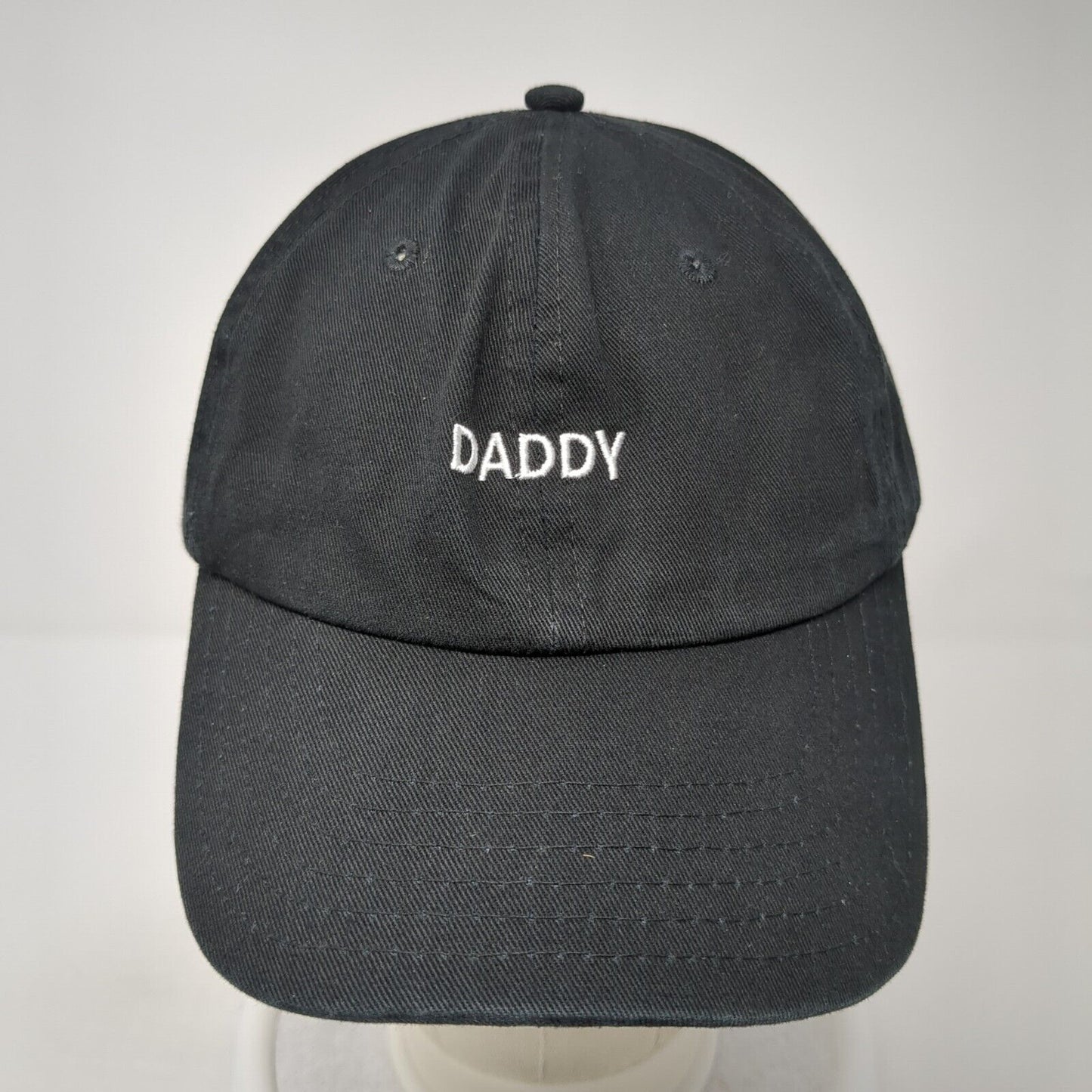 Daddy Slideback Baseball Cap Black One Size Adjustable Embroidered 6 Panel