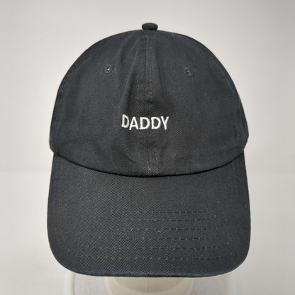 Daddy Slideback Baseball Cap Black One Size Adjustable Embroidered 6 Panel