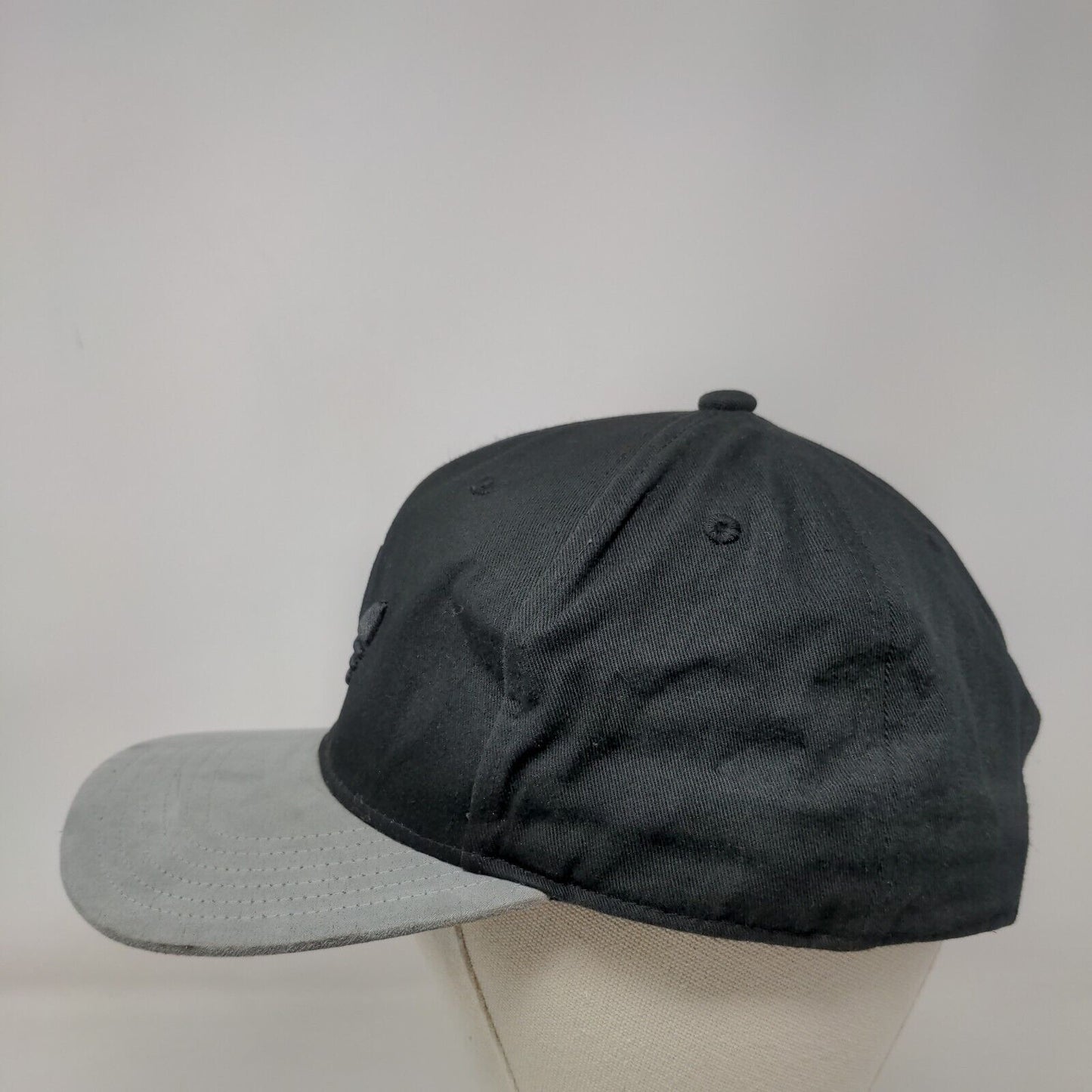 Adidas Trefoil Snapback Hat Black OSFM Embroidered Logo Colorblock