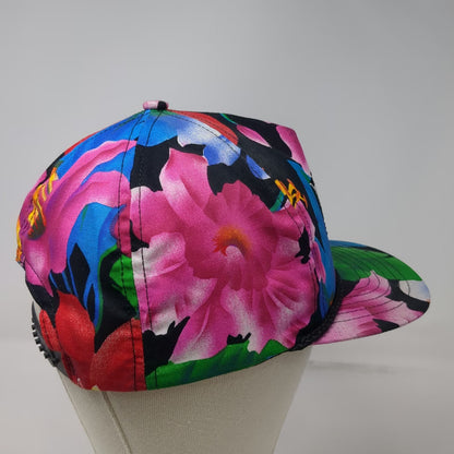 Prime Inc 5 Panel Black Floral Hat One Size Snapback Rope Springfield MO Logo