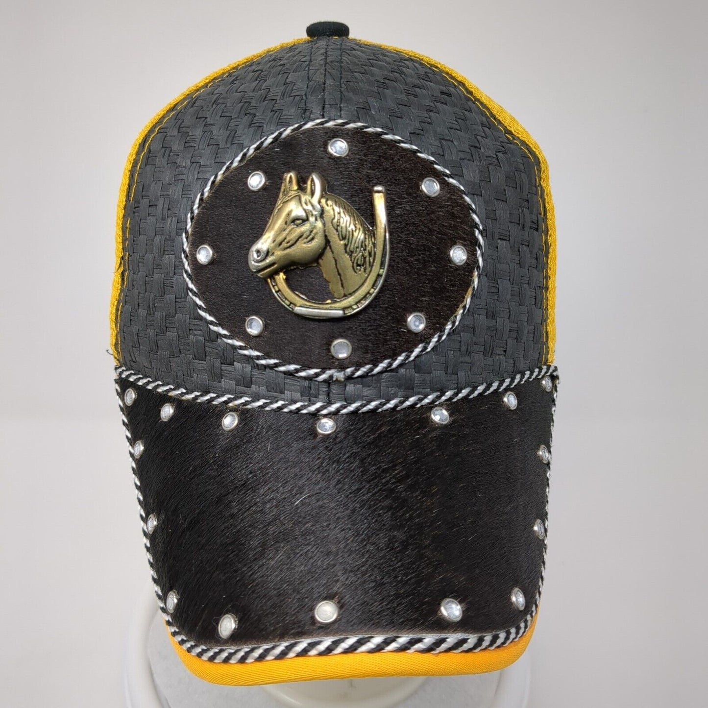 Mexico 3D Horse Snapback Trucker Hat Multicolor OS Adjustable Mesh Rhinestone