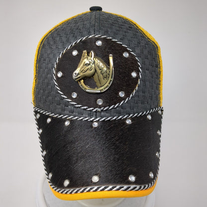 Mexico 3D Horse Snapback Trucker Hat Multicolor OS Adjustable Mesh Rhinestone