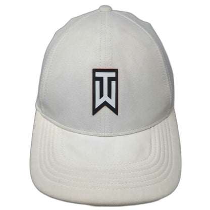 Nike Baseball Cap White L Tiger Woods Logo Dri-Fit Legacy 91 Stretch Fitted Hat