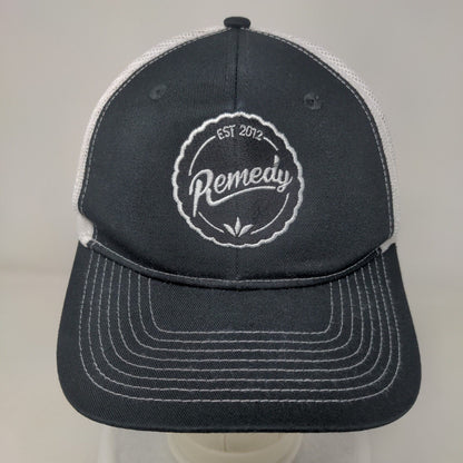 Remedy Snapback Mesh Back Trucker Hat Black One Size Port Authority