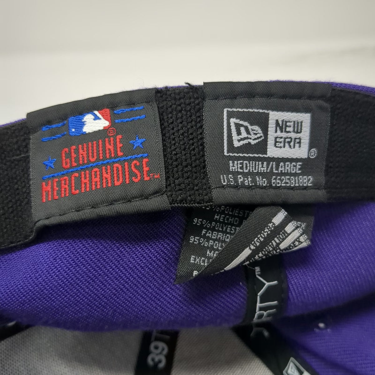 Colorado Rockies MLB New Era Baseball Cap Purple L 39THIRTY Stretch Fit Curved
