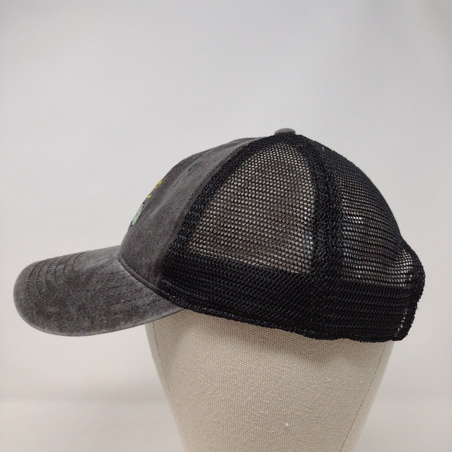 Let Love Grow Slideback Mesh Back Trucker Hat Gray OSFA Mighty Fine
