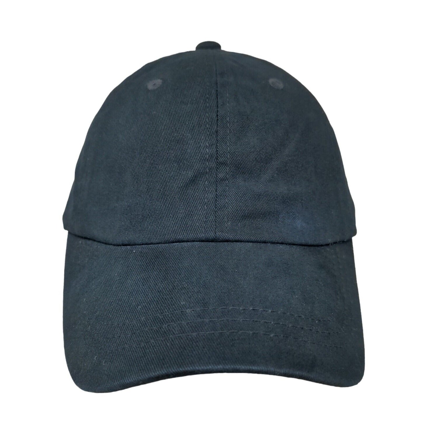 Unbranded Slideback Hat Black One Size Adjustable Vented Holes Blank Cotton