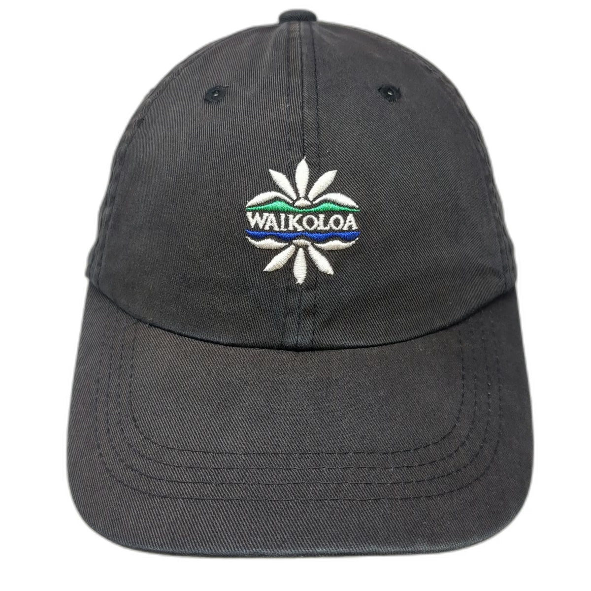Imperial Baseball Cap Black One Size Waikoloa Hawaii Embroidered Strapback Hat