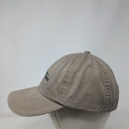 AT. Films Strapback Hat Tan One Size Embroidered KeyAg Port & Company