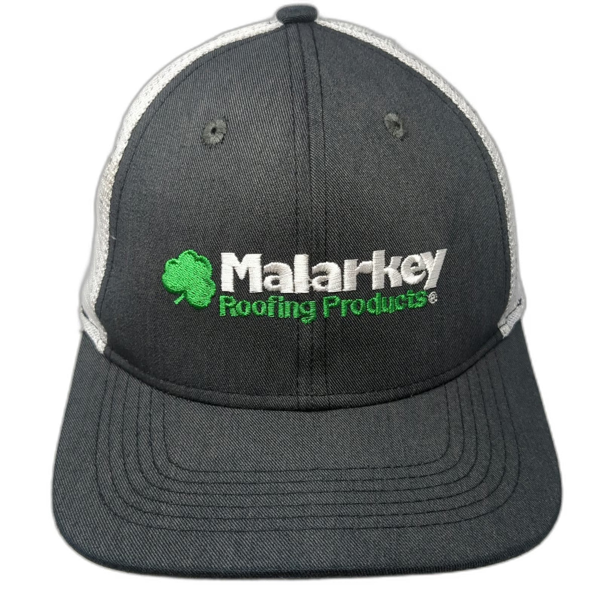 Homer Miller Malarkey Roofing Products Trucker Hat Gray One Size Snapback Mesh